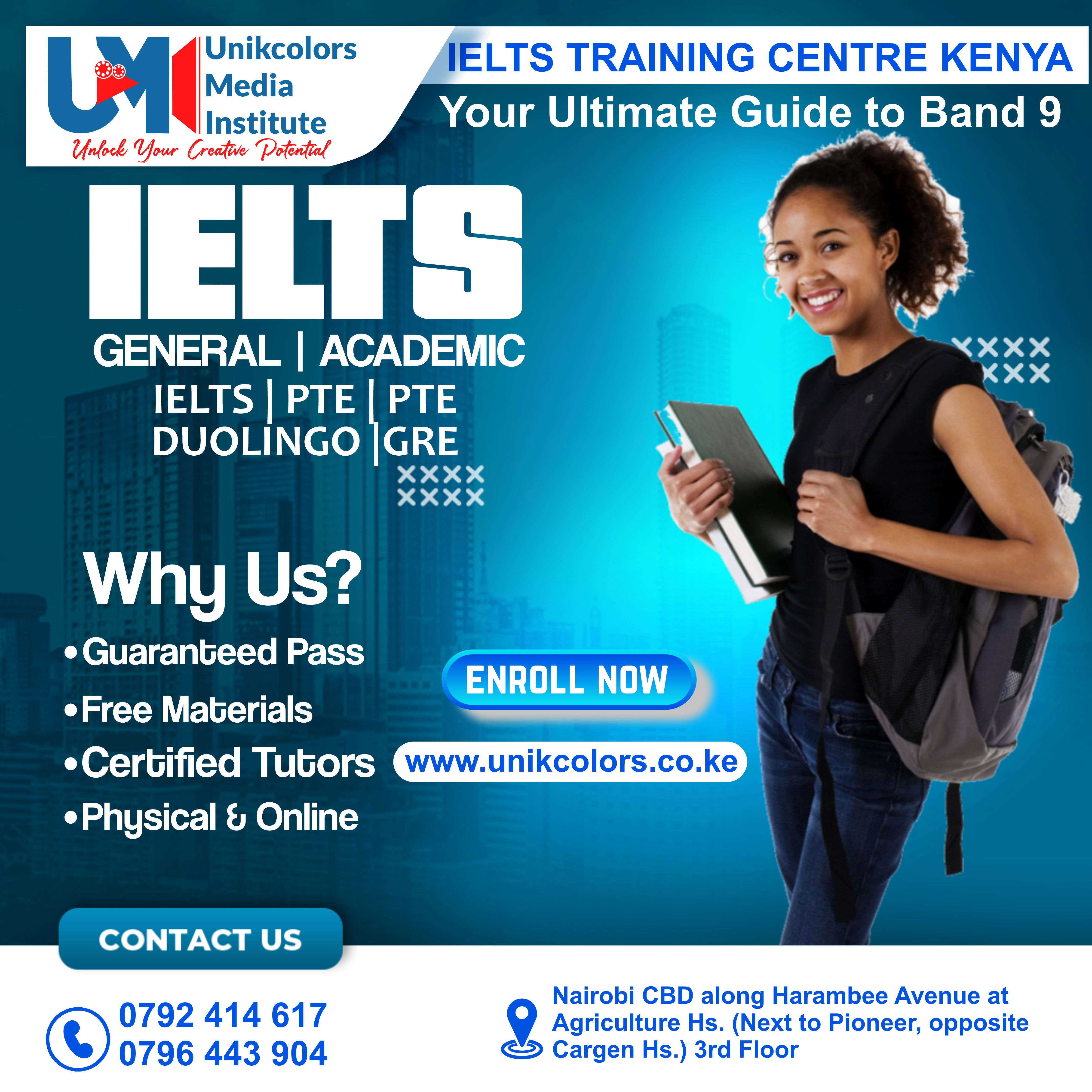 IELTS TRAINING CENTRE KENYA - IELTS PREPARATION | OET | TOEFL | PTE | GRE | DUOLINGO